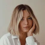 Chica pelo rubio en una sesionde fotos